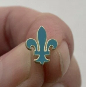 Fleur De Lis Flower Peace Lys French Lily Plastic Virgin Mary GUC Hat Lapel Pin - Bild 1 von 12
