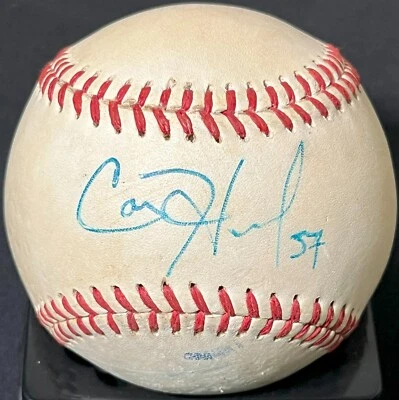 Cole Hamels Philadelphia Phillies Signed Game Used FSL Baseball JSA - Image 1 of 4