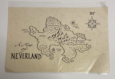 Neverland Map 17x11, Peter Pan, Baby Shower, Nursery Decoration - No Frame