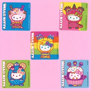 10 Hello Kitty Monster Cuties - adesivi grandi - bomboniere per feste - gatto - Foto 1 di 1