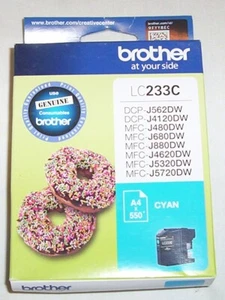 Brother genuine LC233C cyan cartridge - MFC-J5720DW,J4620DW,DCP-J4120DW,J562DW + - Bild 1 von 1