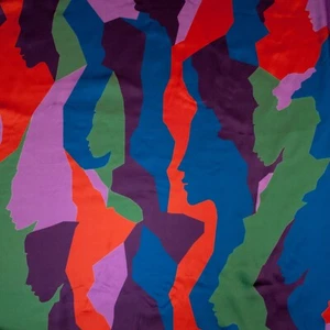 Kirin viscose satin  fabric. Abstract. Made in Italy. Price for 1.50 m - Picture 1 of 6