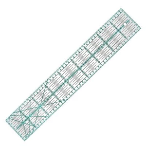 Quilting Ruler 8 x 45cm Sewing Acrylic Anti-Slip Metric DIY Blue - Picture 1 of 5