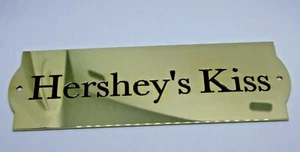 Equine Tack Tag STABLE name mirror polished brass plates curved ends Engraved - Picture 1 of 4