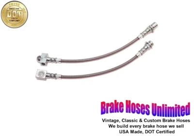 MANGUEIRAS DE FREIO TRASEIRAS DE AÇO INOXIDÁVEL Chevrolet Camaro 1988 sem Performace Pkg - Disco traseiro - Imagem 1 de 2