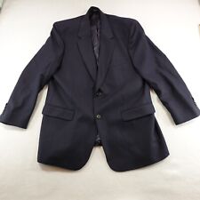 Ralph Lauren Suit Jacket Men's 44R Blue Silk Wool Sport Coat Blazer Flaws