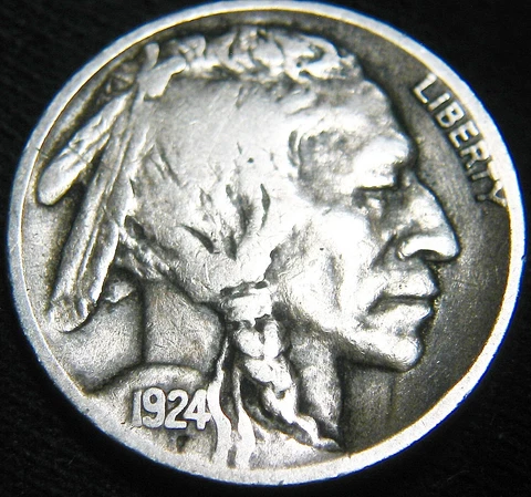 Original VERY BOLD Date FINE++ 1924-D BUFFALO NICKEL 5¢ FREE S&H! JS79IJ Cover