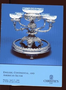 CHRISTIE'S 1989 Catalog ENGLISH Continental & American SILVER Illustrated  - Bild 1 von 3