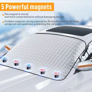 Car Windshield Snow Cover Magnetic Sun Shade Protector Winter Dust Frost Guard - Picture 1 of 17