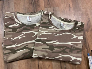 Pack of 2, Sand Camo, Anvil S/S T-Shirts - 2XLarge - Picture 1 of 3