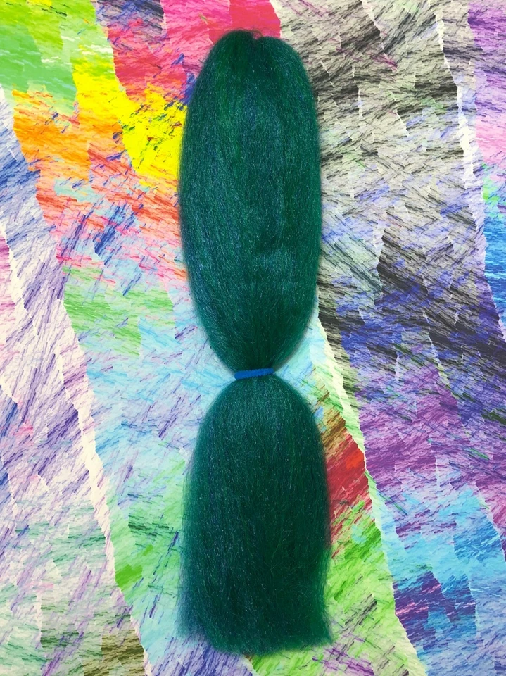 CyberloxShop Kanekalon Jumbo Braid Petrol Green Hair Dreads Box Braids