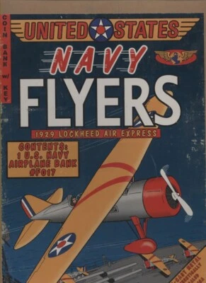 NAVY 1929 Lockheed FLYER cast iron 8"x12" Airplane - Image 1 of 2