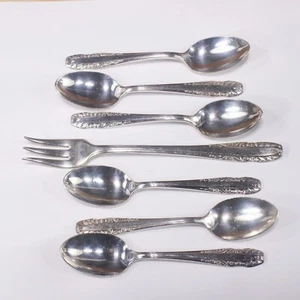 LOT 6 Demitasse Spoons 1 Seafood Fork MCG2 MCGLASHAN CLARKE & CO Kings Plate EUC - Bild 1 von 5