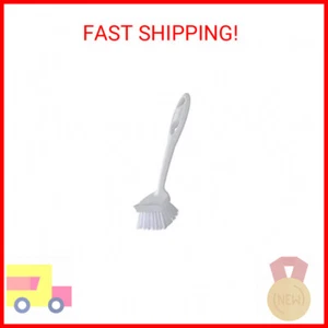 Quickie Dish Brush, Long Handle, White, Dish Scrub Brush for Cleaning, Pots/Pans - Picture 1 of 2