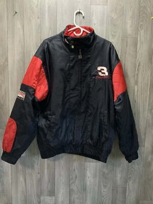 Chaqueta De Colección Nascar Dale Earnhardt Intimidator Nuez moscada Racing Negra Roja Grande Foto 1 de 4