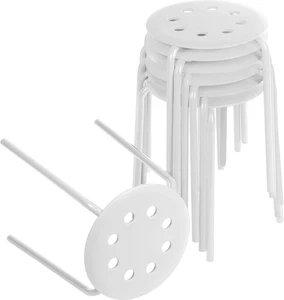 8 Pack Stacking Stools Classroom Stackable Stool Plastic Stack Stool round Stack - Picture 1 of 7