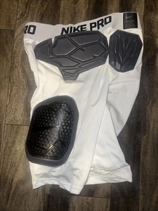 Nike Pro HyperStrong Men's Football Padded Shorts White/Black AQ2732-100 NEW L - Picture 1 of 2