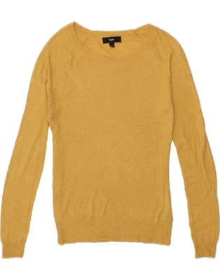 Mossimo Damen Pullover Pulli U-Boot-Ausschnitt UK 12 Medium gelb Nylon BH12 - Bild 1 von 3