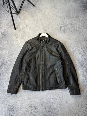 Vintage G-Star Raw Leather Biker Faded Jacket Y2K Rare - Image 1 of 4