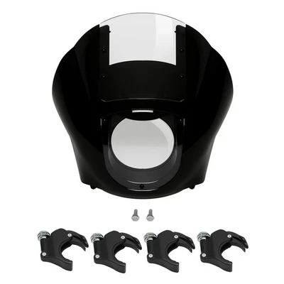 Зажимы на четверть обтекателя фары 49 мм подходят для Harley Dyna Street Bob Super Glide - Изображение 1 из 4