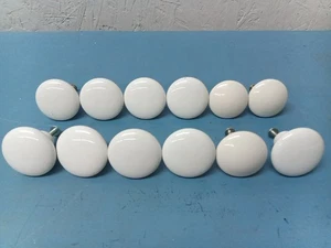 Lote de 12 manijas de cajón blancas vintage (LL) - Imagen 1 de 4