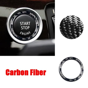 Carbon Fiber Car Engine Start Stop Button Cover For BMW 3 Series E90 E91 E92 E93 - Picture 1 of 7
