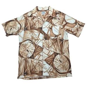 Vintage Don Loper Shirt Mens Medium Abstract Button Up 90s Retro Pattern - Picture 1 of 7