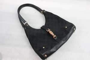 Gucci Jackie Nailhead GG Canvas Handbag Length 27cm - Picture 1 of 5