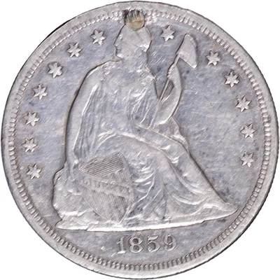 1859-O $1 Seated Liberty Dollar ~ XF Details - Image 1 of 2