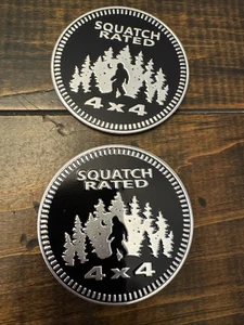 Squatch Rated 4X4 DEFECT Fender Badge for  JEEP WRANGLER YJ JL JK JT emblem USA - Bild 1 von 4