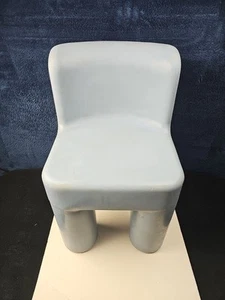 Vintage Little Tikes Toddler CHILD SIZE Blue Chunky Chair Sturdy Plastic - Picture 1 of 10