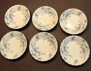 6 Vintage Myott Staffordshire Ware FORGET ME NOT Dessert Berry Bowls England - Picture 1 of 3