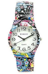 Wincci Damen 30mm Neuheit leicht ablesbare Zahlen Stretch Gummiband Modeuhr - Bild 1 von 21