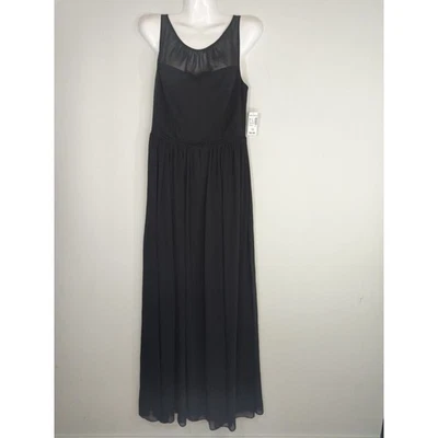 Vestido de cóctel Dressbarn RSVP negro para mujer talla 10 chifón halter largo formal nuevo con etiquetas Foto 1 de 4