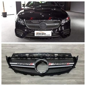 For Mercedes W213 E-CLASS 2016-2020 E250 E300 Front Bumper Grille black - Picture 1 of 11