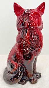 Royal Doulton Flambe Seated Cat 2269 Figurine - 11" - Picture 1 of 11
