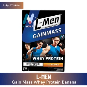 L-MEN Nutrition Supplement Muscle Mass Gainer Weight High Protein Banana 225g - Picture 1 of 23