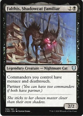 MTG CMR Commander Legends Falthis, Shadowcat Familiar Card 126/361 U - Image 1 of 4