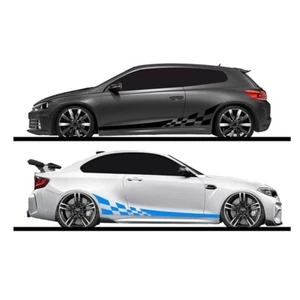 Car Sticker Racing Stripes Camouflage Both Sides Body Decals Vinyl Stickers 2PCs - Picture 1 of 20