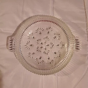 Vintage Glass Dish Candy/Nuts/Trinket Clear With Handles - Picture 1 of 7