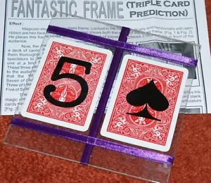 Revelation Card Frame -- magical triple card prediction / revelation TMGS - Picture 1 of 1