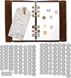 GLOBLELAND Page Tab Hole Reinforcement Cutting Dies for DIY Scrapbooking... - Picture 1 of 7