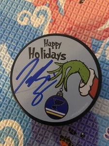 St. Louis Blues signed Tyler Bozak Puck - Picture 1 of 2