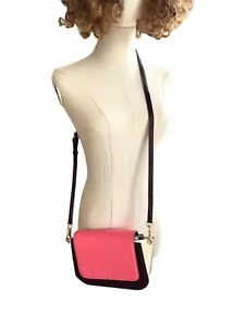 MARCS Colour Block Crossbody Bag | Pink/Burgundy, White, Vegan Leather, 2xStraps - Bild 1 von 12