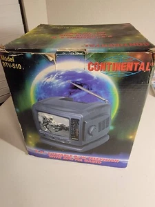 Continental BTV-510 Portable Black & White TV Television with AM/FM Radio UNTSTD - Picture 1 of 11