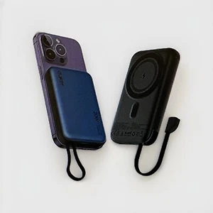 Euker Wireless Portable Charger with Built in Cable， 10000mAh Magnetic Power Ban - Picture 1 of 2