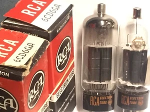 Pair NOS RCA 6CD6GA AQ & 6CD6GA MA in Boxes Tested 100+ Vacuum Tubes - Picture 1 of 4