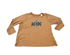 Lane Bryant Women's Long Sleeve Shirt Plus Size 26/28 AC/DC Band - Graphic Print - Picture 1 of 6