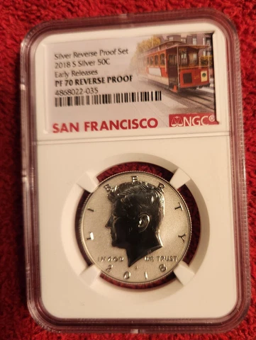 2018 s silver reverse proof Kennedy half dollar NGC PF 70 Early Release Cover
