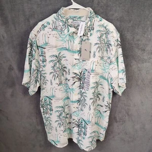Tommy Bahama Sausalito Scenic Linen Short Sleeve Floral Camp Shirt Men's XL - Picture 1 of 14